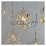 EMOS DCGW06 LED karácsonyi fényfüggöny – hópelyhek, 84 cm, beltéri, meleg fehér, 0,6 W, 230 V AC, IP44
