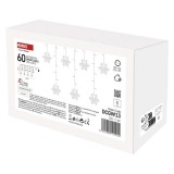 EMOS DCGW13 LED karácsonyi fényfüggöny – hópelyhek, 135x50 cm, beltéri, hideg fehér