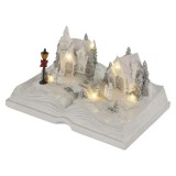 EMOS DCLW21 LED karácsonyi falu – könyv, 0.22W 22x12,5 cm, 3× AA, beltérre, meleg fehér 6LED