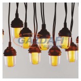 EMOS DCPV01 LED fényfüzér – 10x party égő, 5 m, kültéri és beltéri, vintage, 5 W, 230 V AC, IP44
