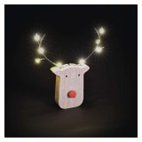 EMOS DCWW42 LED dekoráció, fa -rénszarvas, 16 cm, 2x AAA, beltéri, meleg fehér, időzítő, 12db, display