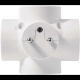 EMOS elosztó, 4 × kerek, fehér (1905040001)