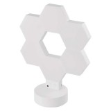 Emos GoSmart Hexagon fehér, 6 részből álló, RGBIC dimmelhető, WiFi LED asztali lámpa (ZIW426R)
