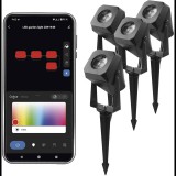 EMOS GoSmart LED spotlights, starter kit, 4 parts, 7 W, RGBIC dimmable, Wi-Fi (1454194000)