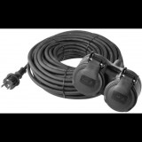 EMOS gumi hosszabbító kábel, 25m, fekete (1901022500)
