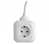 Emos Hálózati Elosztó Kocka, 4 Aljzat, 2 Usb, 1,9M, Schuko