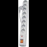 EMOS hosszabbító, 8x foglalat - 1.5m, szürke (1909080152)