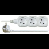 EMOS Hosszabbító kábel - 3 aljzat, 10 m, fehér (1902031000)