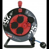 EMOS Időjárásálló kábeldob, 25 m, 4 aljzat, kék, szilikon, 230 V, 1,5 mm2 (1908742500)