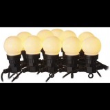 EMOS LED fényfüzér – 10x party égő, opál, 5 m, kültéri és beltéri, meleg fehér (DCPW01)