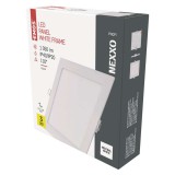EMOS LED süllyesztett lámpatest NEXXO, négyzet, fehér, 12W, természetes fehér