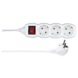 EMOS P1321 kapcsolós elosztó 3 aljzat 1,5m fehér (P1321)