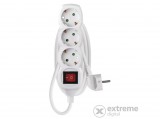 Emos P1321R Schuko elosztó hosszabbító, 3 aljzat, 1,5m