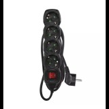 Emos PC1421R hálózati elosztó kapcsolóval 4-aljzat 1.5m fekete (PC1421R)