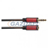 EMOS SM5102 jack kábel 3,5mm st dugó - 3,5mm st dugalj 2,5m