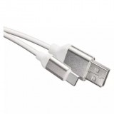 EMOS SM7025W USB-A 2.0 - USB-C 2.0 töltő- és adatkábel 1m fehér-ezüst (SM7025W) - Adatkábel