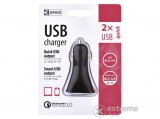 Emos univerzális autós 2xUSB töltő, 3A