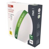 EMOS ZM3408 LED mennyezeti lámpatest TIVI, A CLASS, kerek, fehér 12,5W, IP44, Természetes fehér