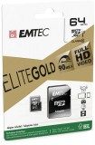 Emtec 64GB microSDXC Elite Gold Class 10 UHS-I U1 + adapterrel ECMSDM64GXC10GP