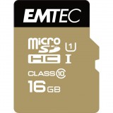 EMTEC MicroSD Card 16GB SDHC CL.10 Gold inkl. Adapter Bl. (ECMSDM16GHC10GP)