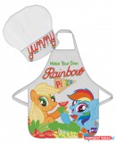 Én kicsi pónim Rainbow Pizza gyerek kötény 2 darabos szett