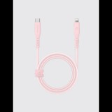 Energea Flow C94 USB-C apa - Lightning apa 2.0 Adat és töltő kábel 1.5m - Rózsaszín (CBL-FLCL-PNK150M)
