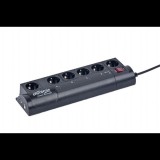 EnerGenie EG-PMS2 230V Túlfeszültség védő elosztó 6 aljzatos 1.8m - Fekete (EG-PMS2)