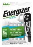 ENERGIZER "Extreme" AAA mikro 4x800 mAh előtöltött tölthető elem