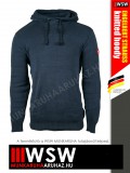 .Engelbert Strauss KNITTED HOODY MIDNIGHTBLUE pamut 300 g/m² technikai pulóver - munkaruha