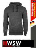 .Engelbert Strauss KNITTED HOODY TITANIUM pamut 300 g/m² technikai pulóver - munkaruha