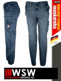 .Engelbert Strauss MOTION DENIM STONEWASHED technikai oldalzsebes farmernadrág - munkaruha