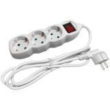 Entac elosztó 3 foglalat Kapcsolóval 3m - ESE1.5G3-3-sw