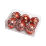 Entac KARÁCSONYFADÍSZ GÖMB 6CM FESTETT PIROS-ACB6-PR-6