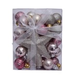 Entac KARÁCSONYFADÍSZ GÖMB-EZÜST RÓZSASZÍN-ACB3-FS-SP-30