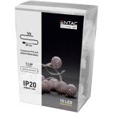 Entac karácsonyi beltéri fém golyós fényfüzér 10LED 1M 2AA