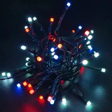 ENTAC KARÁCSONYI IP44 50LED FŰZÉR RGB 5,4M LESZÚRHATÓ NAPELEMES KONZOL