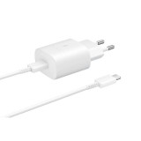 EP-TA800XWE Samsung 25W utazó töltő USB-C adatkábel fehér