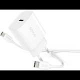 Epico 20W PD töltőfej, USB-C to USB-C kábel, 1,2 m, fehér (9915101100167)