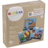 Építőgépes mozaik készlet | mozaik készlet | 753 db mozaik | Q-BRiCKS®