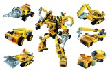 Építőkocka-6in1 Munkagép Robot-6 Önálló Munkagép vagy 1 Nagy Robot-Legoval kompatibilis-479 darabos
