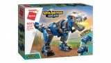 Építőkocka-Géptech: dinoszaurusz – pick-up – sivatagi SUV-3 féle képpen kirakható-Legoval kompatibilis-375 darabos