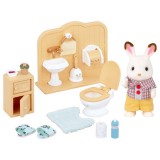 Epoch Sylvanian Families: Csoki Nyuszi bátyó fürdőszoba bútorral