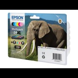 Epson Elephant C13T24384011 tintapatron 6 dB Eredeti Nagy (XL) kapacitású Fekete, Cián, Világos ciánkék, Magenta, Világos magenta, Sárga (C13T24384011)