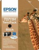 EPSON -  Epson T0711H Black eredeti dupla tintapatron (1 db esetén)