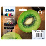 Epson Kiwi 202 tintapatron 1 db Eredeti Standard teljesítmény Fekete, Fotó fekete, Cián, Magenta, Sárga