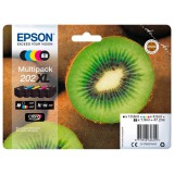 Epson Kiwi 202XL tintapatron 1 db Eredeti Nagy (XL) kapacitású Fekete, Fotó fekete, Cián, Magenta, Sárga