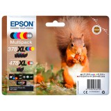Epson Squirrel 478XL tintapatron 1 db Eredeti Nagy (XL) kapacitású Fekete, Cián, Magenta, Sárga, Vörös, Szürke