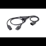 Equip 112210 tápkábel Fekete 1,6 M C14 csatlakozó 2 x C13 csatlakozó (112210)