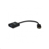 Equip 11903607 HDMI-VGA átalakító, audio, fekete (11903607)