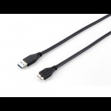 Equip 128397 USB 3.0 Standard-A male to USB 3.0 Micro B kábel 2m (128397) - Adatkábel